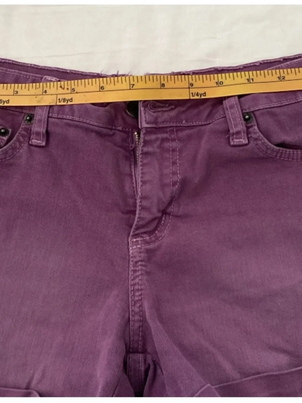Lux Women's Purple Denim Jean Shorts